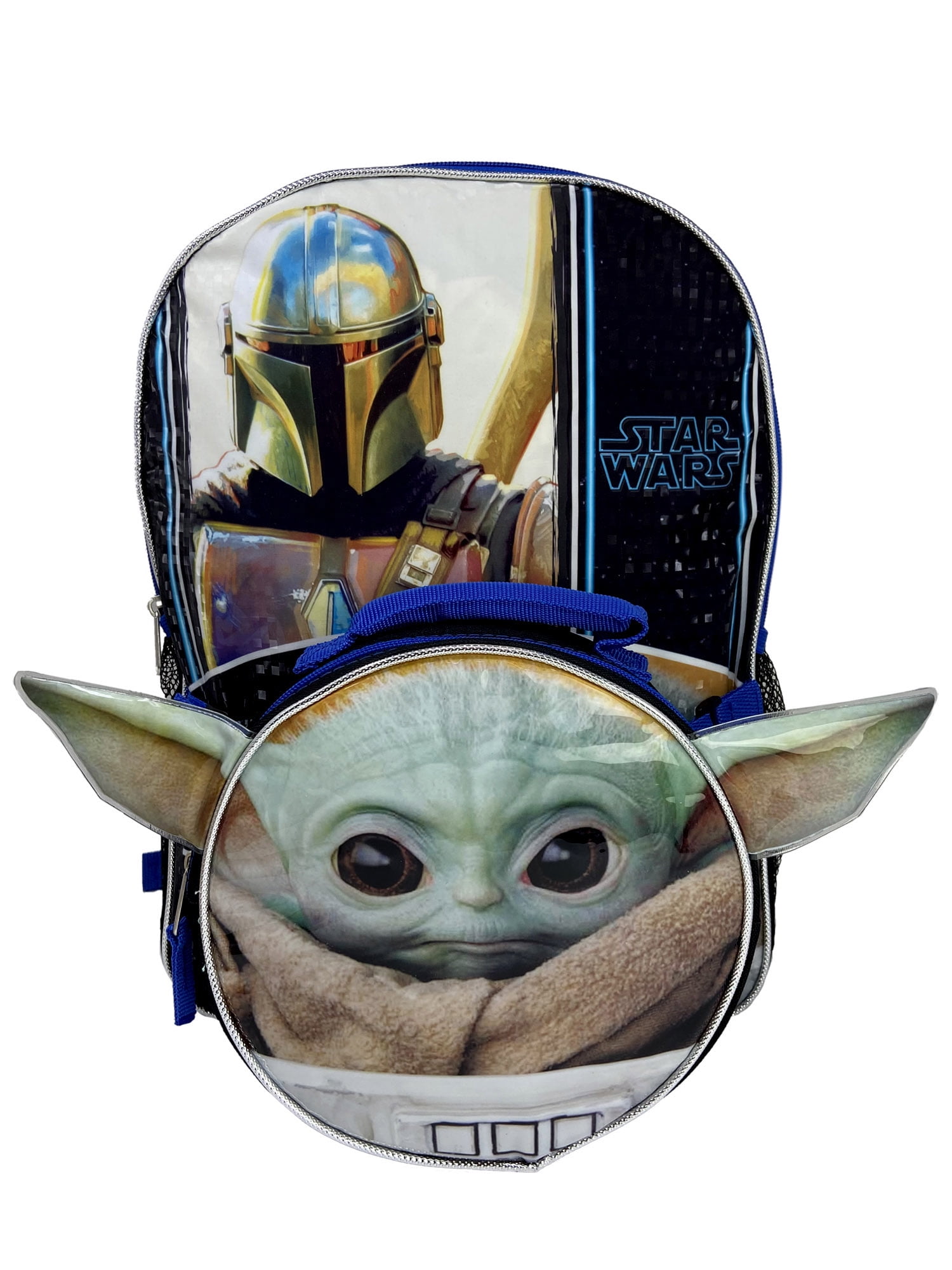 Disney Star Wars Mandalorian Backpack 16, Grogu Baby Yoda Detachable ...
