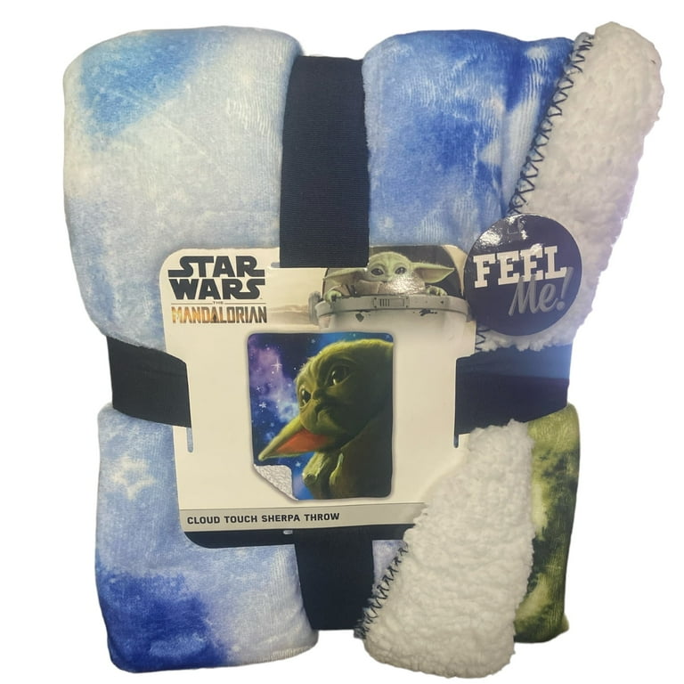 Star Wars Mandalorian Cloud Touch Sherpa Throw Blanket Baby Yoda
