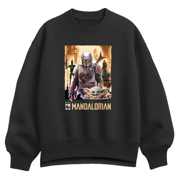 Star Wars - Mandalorian Collage - Women's Oversized Fleece Crew Sweatshirt