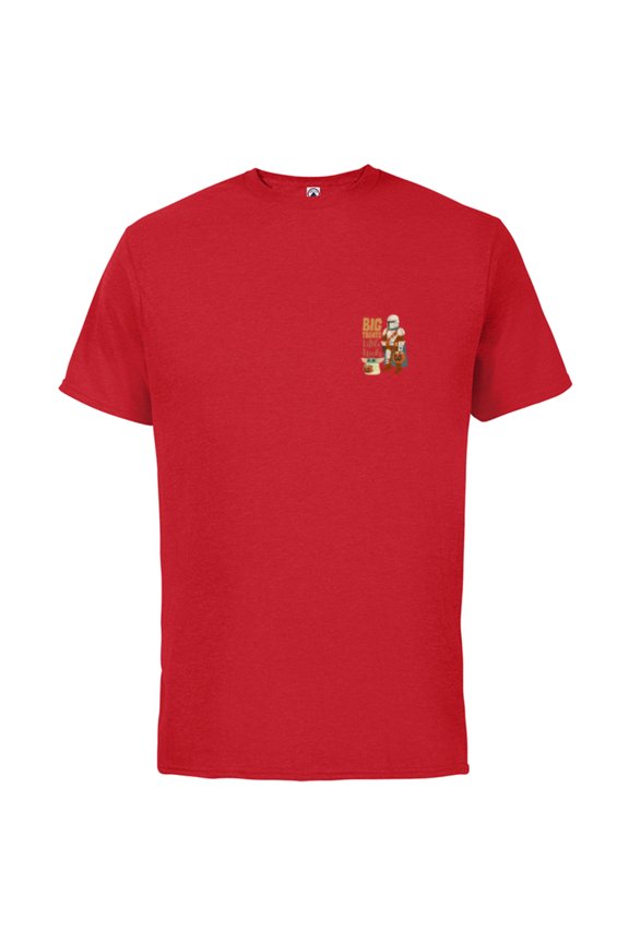 Mandalorian Grogu Big Treats Li’l Tricks Halloween - Short Sleeve Cotton T-Shirt for Adults - Customized-Red