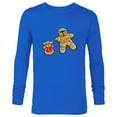 thumbnail image 1 of Star Wars Mandalorian & Grogu Christmas Gingerbread Cookies - Long Sleeve T-Shirt for Men - Customized-Navy, 1 of 5