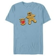 thumbnail image 1 of Star Wars Mandalorian & Grogu Christmas Gingerbread Cookies - Short Sleeve Blended T-Shirt for Adults - Customized-Ocean Blue, 1 of 5