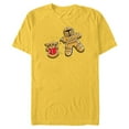 thumbnail image 1 of Star Wars Mandalorian & Grogu Christmas Gingerbread Cookies - Short Sleeve Blended T-Shirt for Adults - Customized-Yellow, 1 of 5