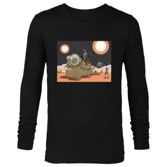 Star Wars Mandalorian & Grogu Christmas Jingle Bell Bantha - Long Sleeve T-Shirt for Men - Customized-Black