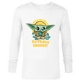 thumbnail image 1 of Star Wars Mandalorian Grogu Frogs & Cookies Birthday Snacks! - Long Sleeve T-Shirt for Men - Customized-White, 1 of 5