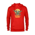 thumbnail image 1 of Star Wars Mandalorian Grogu Frogs & Cookies Birthday Snacks! - Pullover Hoodie for Adults - Customized-Red, 1 of 5
