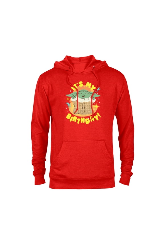 Mandalorian Grogu Happy Frogs It’s My Birthday! - Pullover Hoodie for Adults - Customized-Red