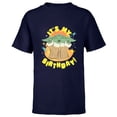 thumbnail image 1 of Star Wars Mandalorian Grogu Happy Frogs It’s My Birthday! - Short Sleeve T-Shirt for Kids - Customized-Navy, 1 of 5