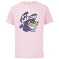 thumbnail image 1 of Star Wars Mandalorian Grogu Hover Pram It’s My Birthday! - Short Sleeve Cotton T-Shirt for Adults - Customized-Soft Pink, 1 of 5