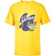 thumbnail image 1 of Star Wars Mandalorian Grogu Hover Pram It’s My Birthday! - Short Sleeve T-Shirt for Kids - Customized-Sunflower, 1 of 5