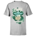 thumbnail image 1 of Star Wars Mandalorian Grogu Lucky I’m This Cute Green - Short Sleeve T-Shirt for Kids - Customized-Athletic Heather, 1 of 5