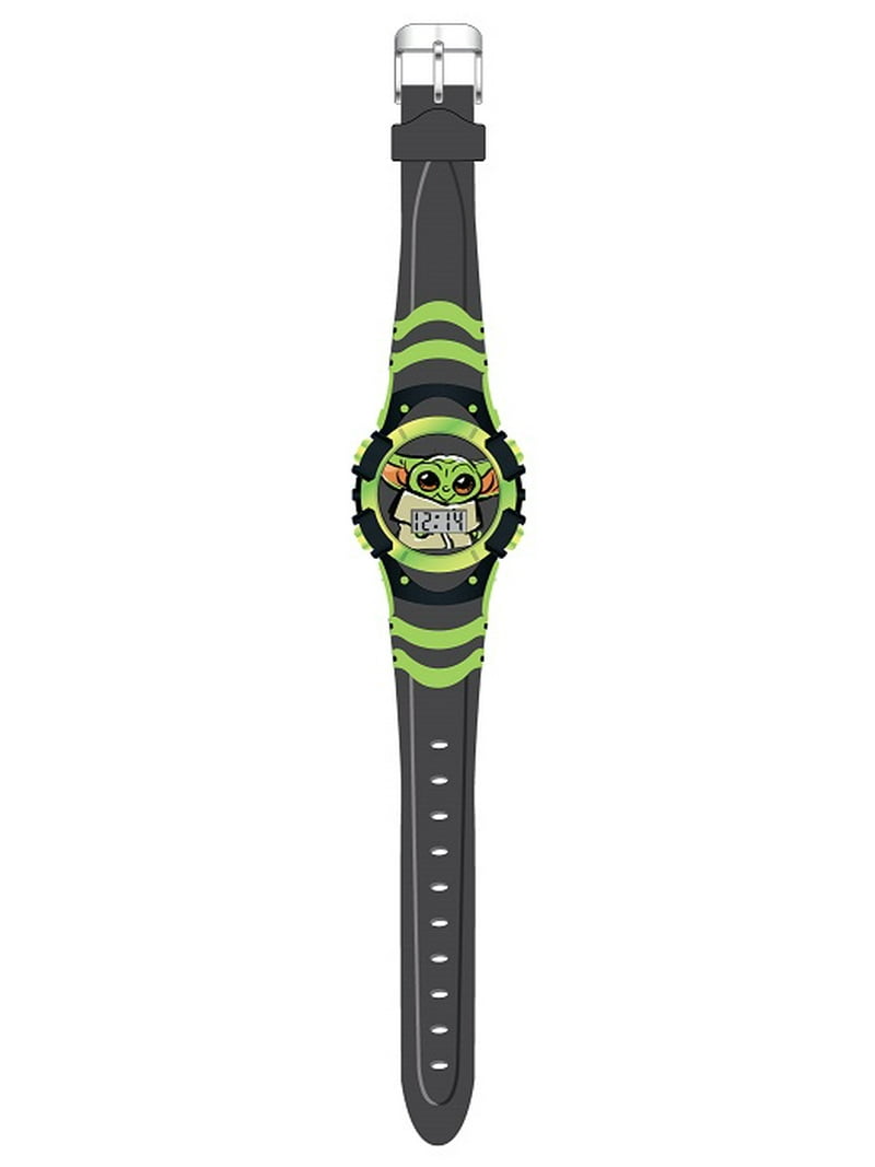 Star Wars Mandalorian Grogu Unisex Child LCD Watch Green Silicone - Main Image