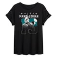 thumbnail image 1 of Star Wars - Mandalorian Jersey - Juniors Oversized Graphic T-Shirt, 1 of 4