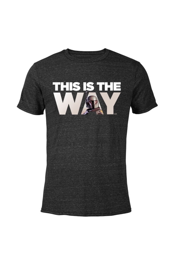 Mandalorian Mando This Is The Way - Short Sleeve Blended T-Shirt for Adults – Customized-Black