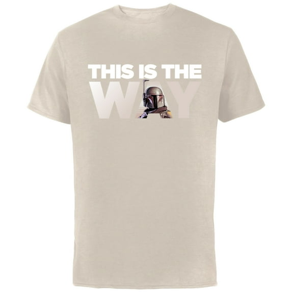 Star Wars Mandalorian Mando This Is The Way - Short Sleeve Cotton T-Shirt for Adults - Customized-Natural