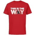 thumbnail image 1 of Star Wars Mandalorian Mando This Is The Way - Short Sleeve Cotton T-Shirt for Adults - Customized-Red, 1 of 5