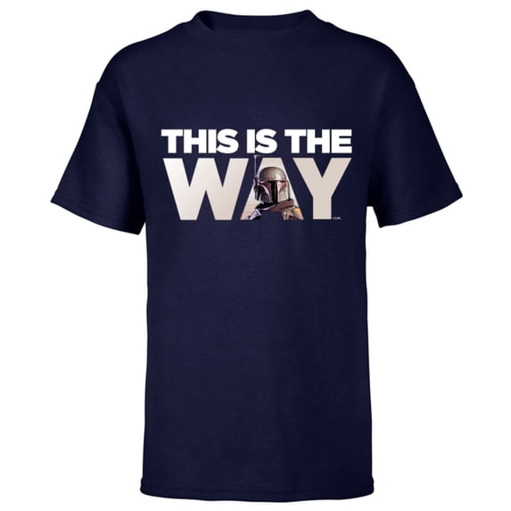 Star Wars Mandalorian Mando This Is The Way - Short Sleeve T-Shirt for Kids – Customized-Navy