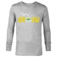 thumbnail image 1 of Star Wars Mandalorian My Name is Grogu Cartoon - Long Sleeve T-Shirt for Men – Customized-Athletic Heather, 1 of 5