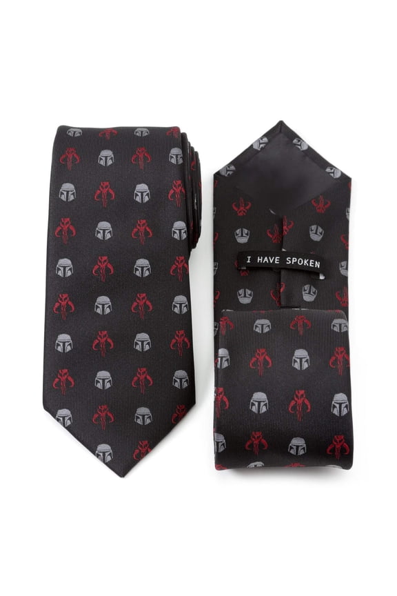 Mandalorian & Mythosaur Big & Tall Red Black Men's Tie