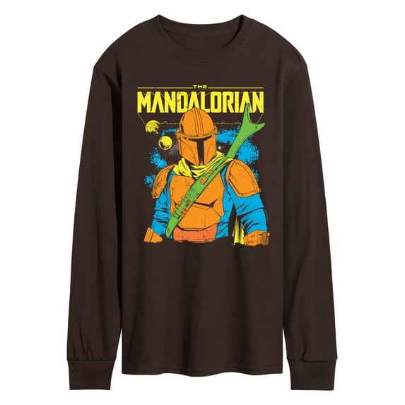 Star Wars - Mandalorian Neon Colors - Men's Long Sleeve Graphic T-Shirt