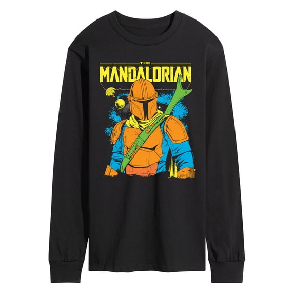 Star Wars - Mandalorian Neon Colors - Men's Long Sleeve Graphic T-Shirt