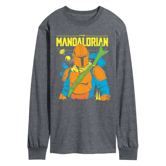 Star Wars - Mandalorian Neon Colors - Men's Long Sleeve Graphic T-Shirt