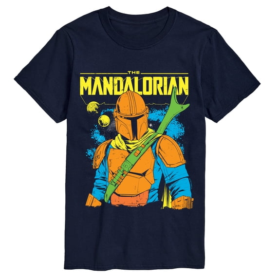 Star Wars - Mandalorian Neon Colors - Men's Short Sleeve Graphic T-Shirt