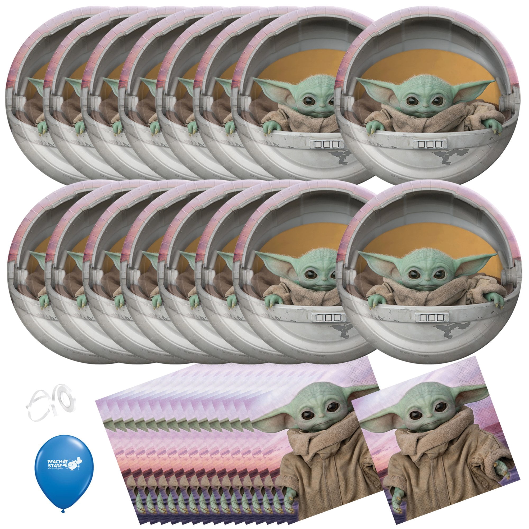 Star Wars Mandalorian The Child Baby Yoda Birthday Party Supplies ...