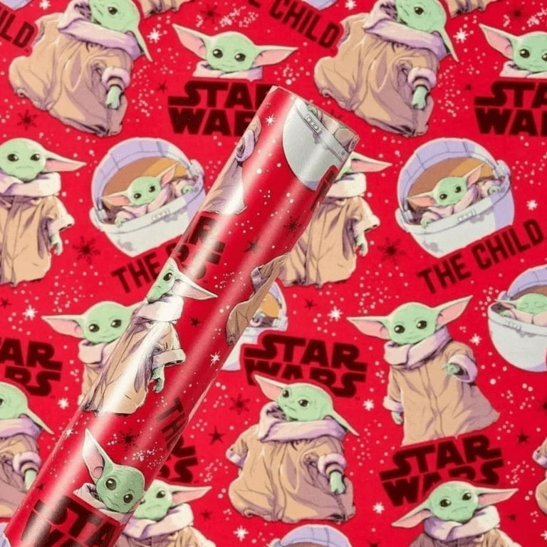 Star Wars Mandalorian The Child Baby yoda Gift Wrapping Paper 70 sq ft roll