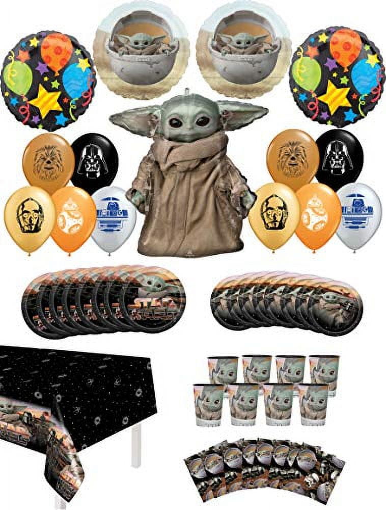 Star Wars Mandalorian The Child Birthday Party Supplies 8 Guest Baby Yoda Table Decor and Balloon Bouquet Decorations