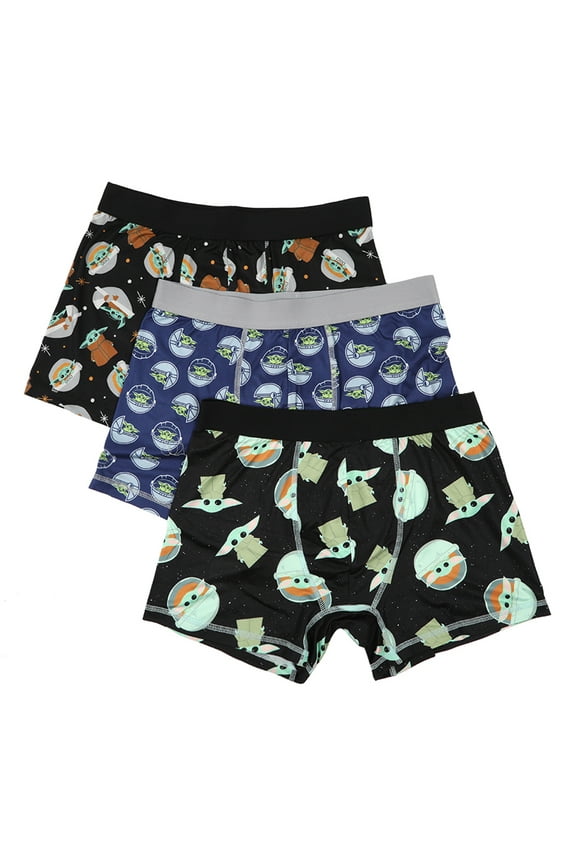 Star Wars Mandalorian The Child Character Mens 3pk Boxer Briefs Set-S