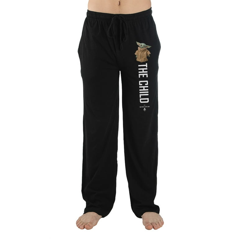 Mens Black Mandalorian Baby Grogu The Child Sleep Pajama Pants Large Walmart