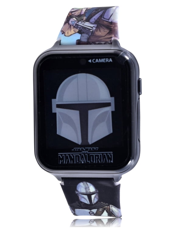 "Mandalorian" Unisex Child Interactive Smart Watch Silicone Strap 40mm Grey (MNL4137WMC)