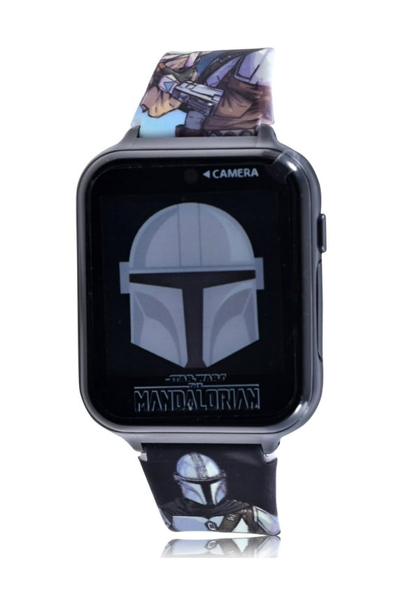 "Mandalorian" Unisex Child Interactive Smart Watch Silicone Strap 40mm Grey (MNL4137WMC)