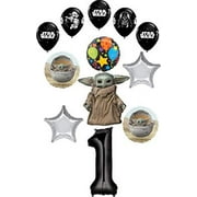 Star Wars Mandalorian the Child 1st Birthday Party Supplies Baby Yoda Balloon Bouquet Decorations
