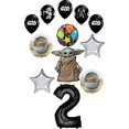 thumbnail image 1 of Star Wars Mandalorian the Child 2nd Birthday Party Supplies Baby Yoda Balloon Bouquet Decorations, 1 of 9