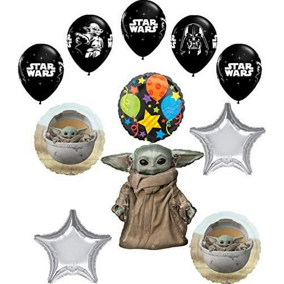 Star Wars Mandalorian the Child Birthday Party Supplies Baby Yoda Balloon Bouquet Decorations