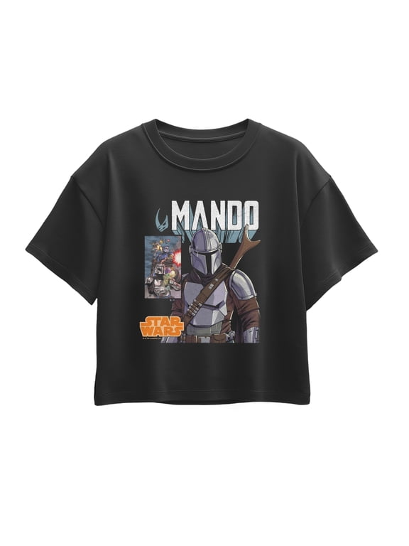 - Mando Boxes Girls' Short Sleeve Boxy Graphic T-Shirt