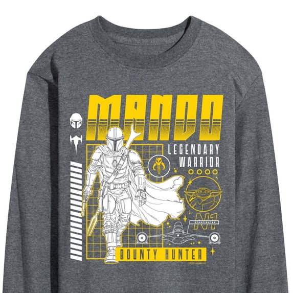 Star Wars - Mando Dark Digital Men's Long Sleeve Graphic T-Shirt