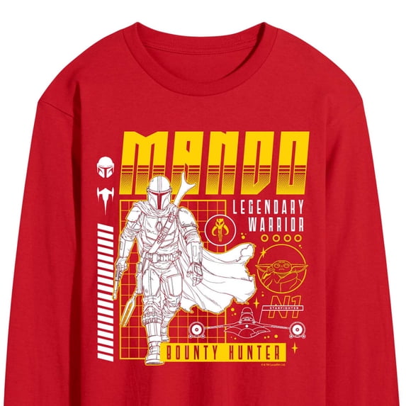Star Wars - Mando Dark Digital Men's Long Sleeve Graphic T-Shirt
