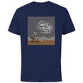 thumbnail image 1 of Star Wars Mando & Grogu Christmas Merry Force Be With You - Short Sleeve Cotton T-Shirt for Adults - Customized-Navy, 1 of 5