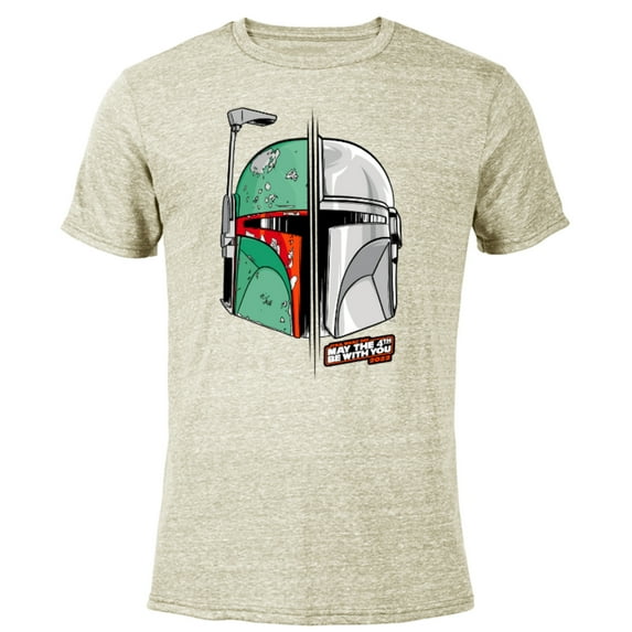 Star Wars Mando and Boba Fett May the 4th Be With You - Short Sleeve Blended T-Shirt for Adults - Customized-Yellow