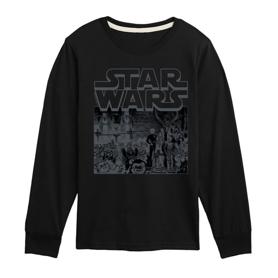 Star Wars - Manga Art Style Toddler And Youth Long Sleeve Tee Boys' Long Sleeve Graphic T-Shirt