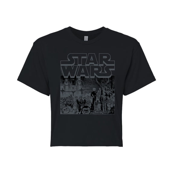 Star Wars - Manga Art Style - Juniors Cropped Tee