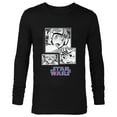 thumbnail image 1 of Star Wars Manga Luke Skywalker X-wing Pilot Comic Panels - Long Sleeve T-Shirt for Men - Customized-Black, 1 of 5