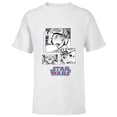 thumbnail image 1 of Star Wars Manga Luke Skywalker X-wing Pilot Comic Panels - Short Sleeve T-Shirt for Kids - Customized-White, 1 of 5