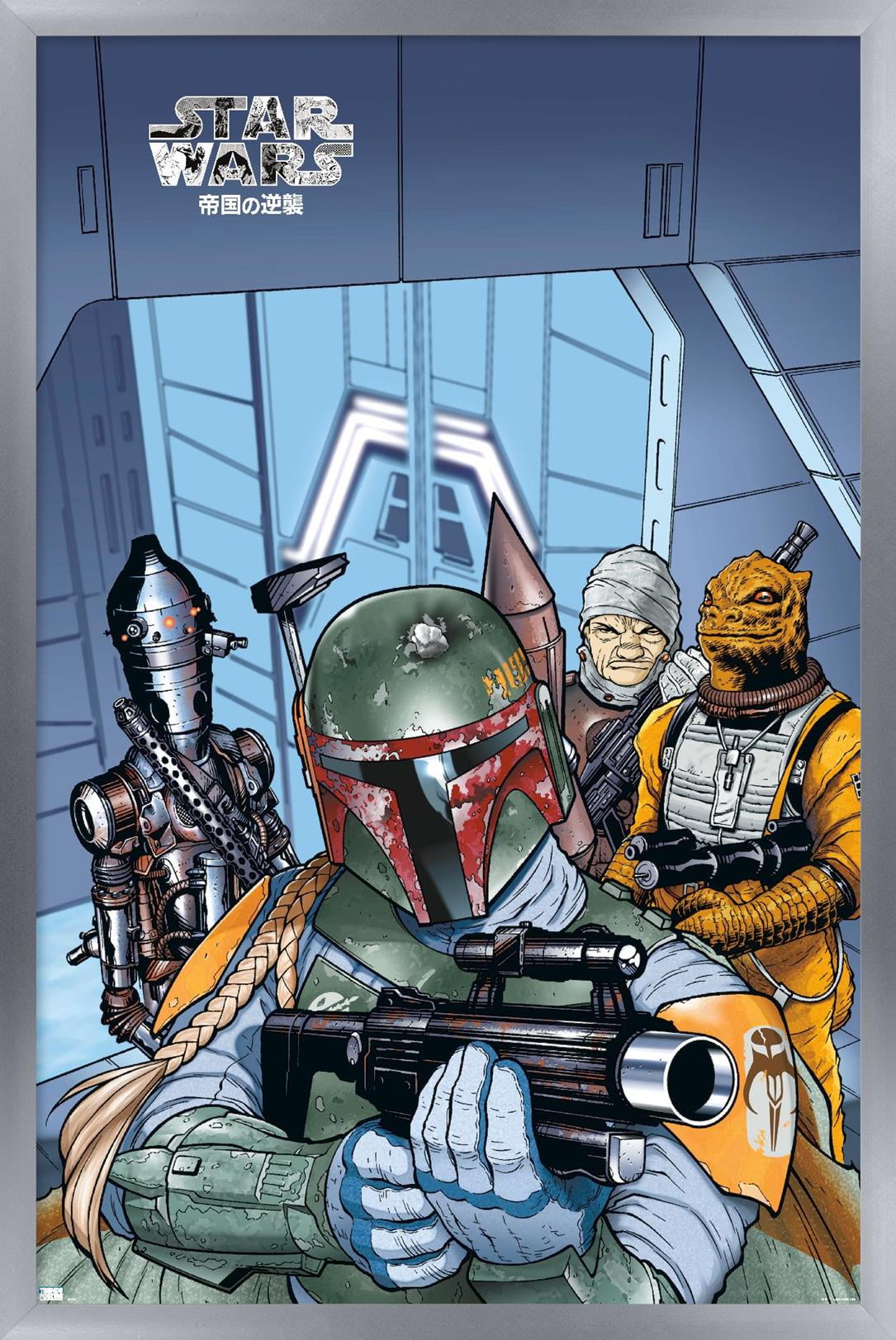 Star Wars: Manga Madness - Bounty Hunters Wall Poster, 14.725" x 22.375" Framed