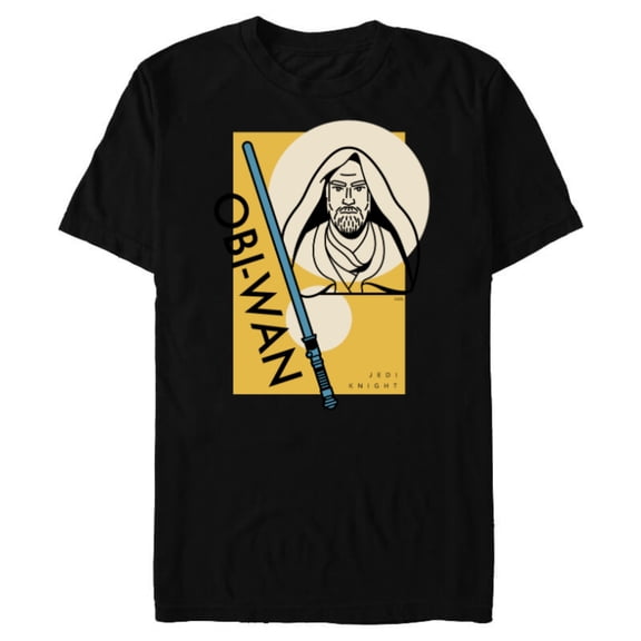 Star Wars Master Obi-Wan Kenobi Jedi Knight - Short Sleeve Blended T-Shirt for Adults - Customized-Black