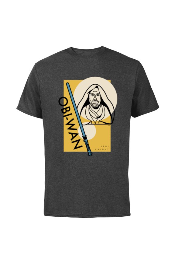 Master Obi-Wan Kenobi Jedi Knight - Short Sleeve Cotton T-Shirt for Adults - Customized-Charcoal