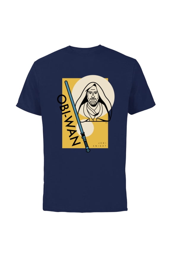 Master Obi-Wan Kenobi Jedi Knight - Short Sleeve Cotton T-Shirt for Adults - Customized-Navy